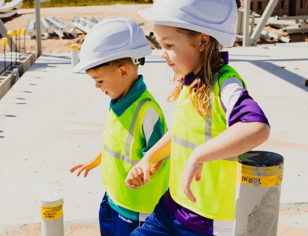 st marcellin kids in high vis