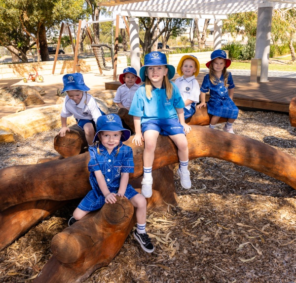 st marcellin kids on playground