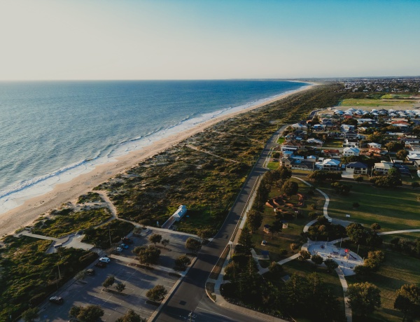 upper school - aerial photo of beach