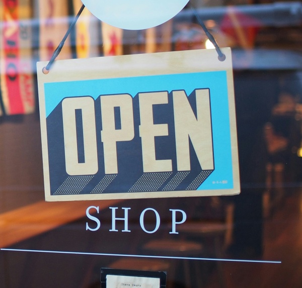 open shop sign